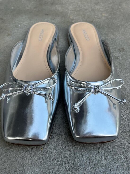 Othr Shoes - Shinny Silver Slip-On Flats